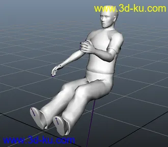 3D打印模型开车的人  带骨骼的图片