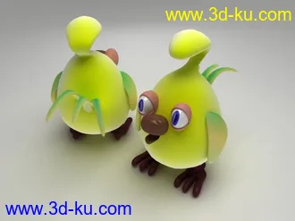 3D打印模型非常可爱的毛绒鹦鹉的图片