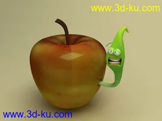 3D打印模型卡通苹果玩偶的图片