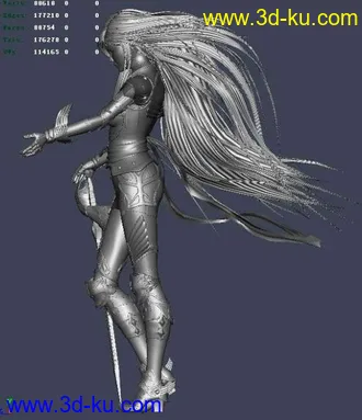3D打印模型非常漂亮的maya女的图片
