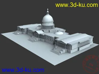 3D打印模型类似白宫的建筑的图片