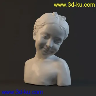 3D打印模型小女孩头像(实体扫描)的图片