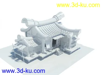 3D打印模型Q版游戏房屋的图片