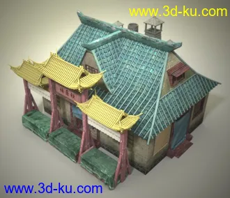 3D打印模型游戏里的一个铁匠铺（欢迎拍砖）的图片