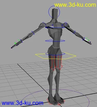 3D打印模型原创人物角色（简模），已绑定好骨骼可直接用来调动画的图片