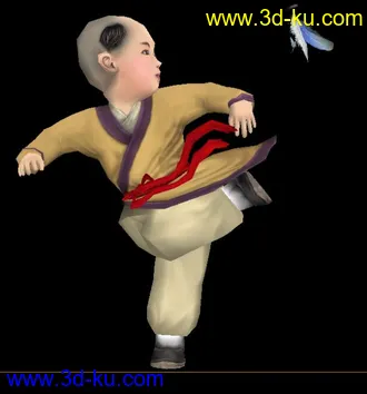 3D打印模型踢键子的小孩子的图片