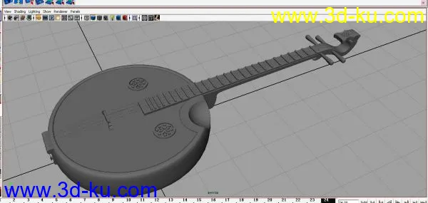 水晶石建模里面的琵琶模型的图片1