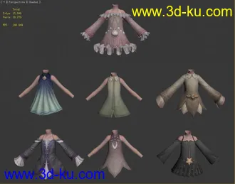 3D打印模型发几套萝莉的衣服^的图片