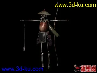 3D打印模型日本 武士 弓箭手的图片
