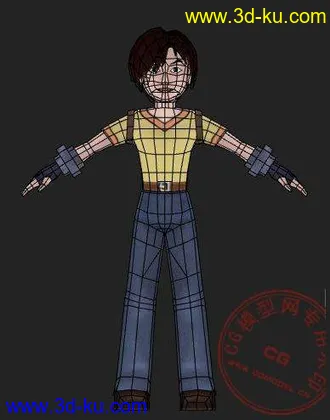3D打印模型卡通男孩的图片