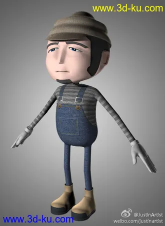 3D打印模型原创卡通小男孩角色的图片