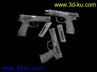 3D打印模型中国92式9MM手枪 带超清贴图的图片