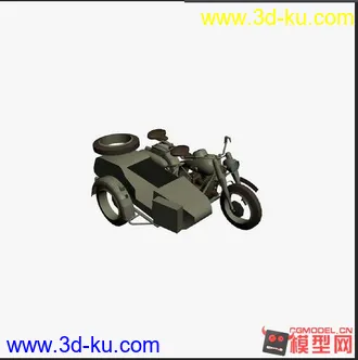 3D打印模型老式三轮的摩托车的图片