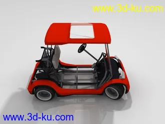 3D打印模型高尔夫球场的电瓶车（mb格式带贴图和材质）的图片