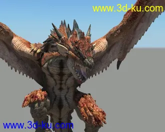 3D打印模型怪物猎人-雄红龙，重磅出击!的图片