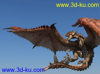 3D打印模型怪物猎人-雄红龙，重磅出击!的图片