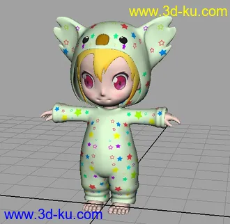 3D打印模型自己做的小萝莉。的图片