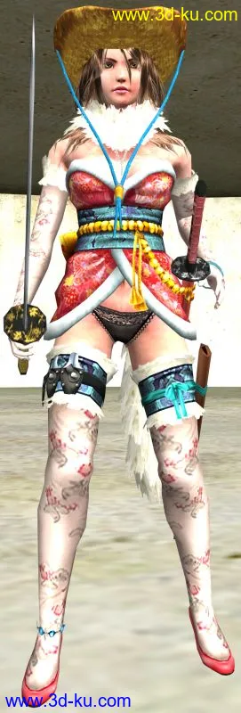 3D打印模型[Wii]御姐玫瑰R(OneChanbara: Bikini Zombie Slayers)-彩(Aya)的图片