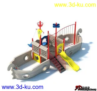 3D打印模型海盗船大型玩具的图片