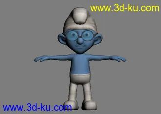 蓝精灵3D模型的图片