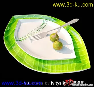 3D打印模型精美叶子型盘子的图片