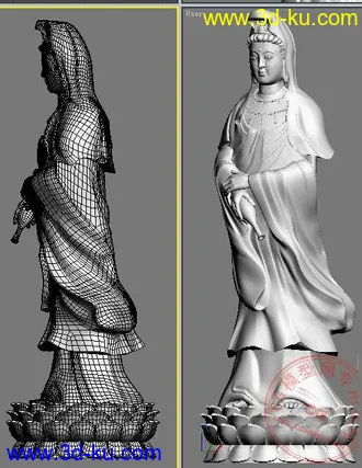 3D打印模型观音 雕塑 （或许你们哪天能用的上！）的图片