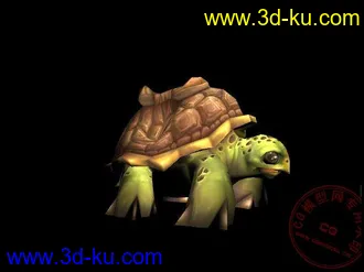 3D打印模型海龟，带贴图maya2008文件的图片