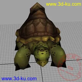 3D打印模型海龟，带贴图maya2008文件的图片