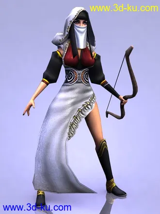 3D打印模型三位一体   女弓手的图片