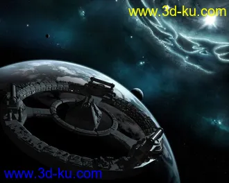 3D打印模型太空城的图片