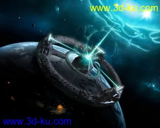 3D打印模型太空城的图片