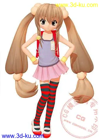 3D打印模型可愛的小妹妹九重的图片