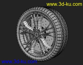 3D打印模型奥迪轮胎新作的不知道好不好希望大家支持的图片
