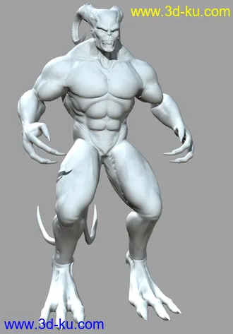 3D打印模型恶魔双角，随意的一个作品，，指点一二的图片