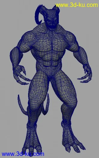 3D打印模型恶魔双角，随意的一个作品，，指点一二的图片