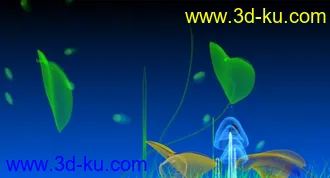 3D打印模型我做的一个max小场景，分享下o(∩_∩)o 哈哈的图片