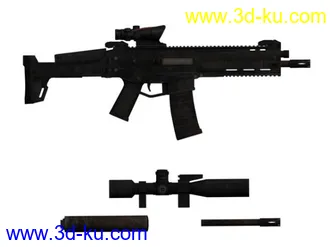 3D打印模型辐射:新维加斯高清MOD武器导出之雷明顿ACR的图片