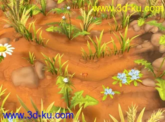 3D打印模型小游戏BugBits的一个场景+2个角色的图片