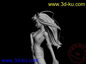 3D打印模型灰常可爱漂亮的猫女的图片