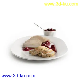 3D打印模型Archmodel.Vol.76.各种食物（下）沙拉 汉堡 意面 鱼 鸡尾酒 饺子 果冻 派 甜甜圈…的图片