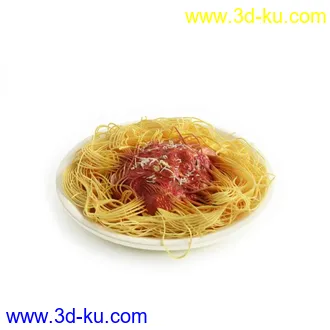 3D打印模型Archmodel.Vol.76.各种食物（下）沙拉 汉堡 意面 鱼 鸡尾酒 饺子 果冻 派 甜甜圈…的图片