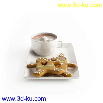 3D打印模型Archmodel.Vol.76.各种食物（下）沙拉 汉堡 意面 鱼 鸡尾酒 饺子 果冻 派 甜甜圈…的图片