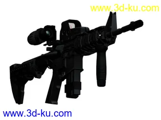 3D打印模型辐射:新维加斯高清MOD武器导出之COD8:MW3版M4的图片