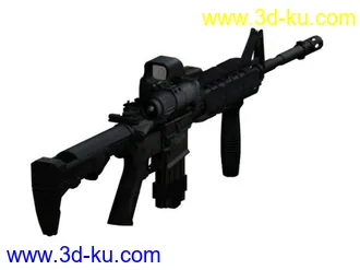 3D打印模型辐射:新维加斯高清MOD武器导出之COD8:MW3版M4的图片