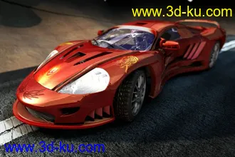 3D打印模型一个改过的车 带材质~~~~的图片