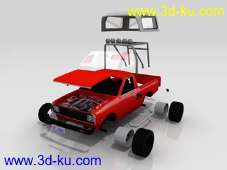 3D打印模型Nissan小皮卡-ma，mb格式（附贴图）的图片