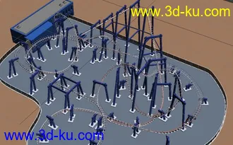 3D打印模型国外做的一个过山车，的图片