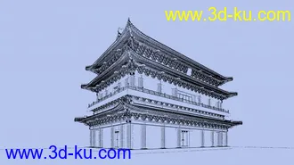精品古建模型，材质贴图全，包括建模过程文件！！的图片
