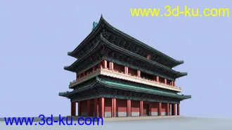 精品古建模型，材质贴图全，包括建模过程文件！！的图片