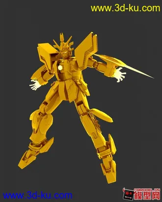 3D打印模型SHINING高达带变形送给大家希望喜欢~的图片